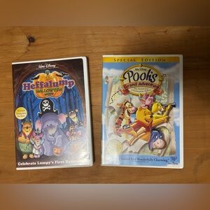 Disney Winnie the Pooh Heffalump Halloween and Poohs Adventure DVDs
